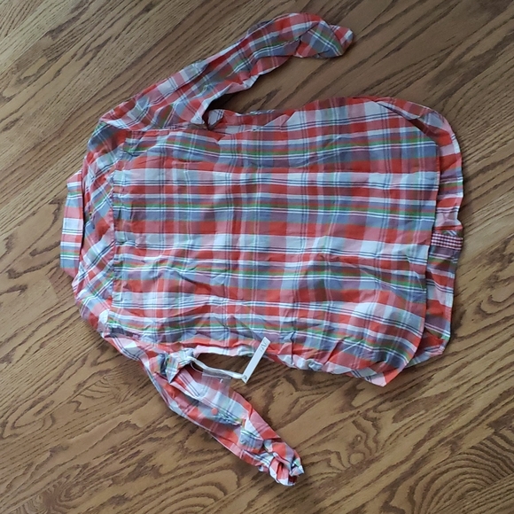 Orange plaid button down shirt - Picture 4 of 4